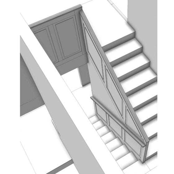 Planung Treppenhaus Sicht von oben